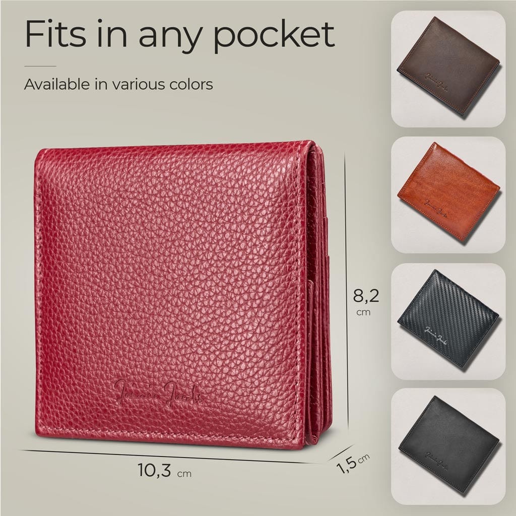 Jaimie Jacobs Geldbeutel Portemonnaie Rosso Milano Flap Boy Ladies Edition - Magic Wallet with Coin Pocket Small Women’s Wallet Flap Boy – Elegant Magic Wallet
