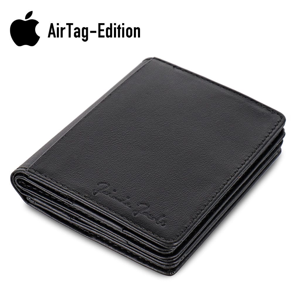 Portefeuille AirTag avec protection RFID, noir