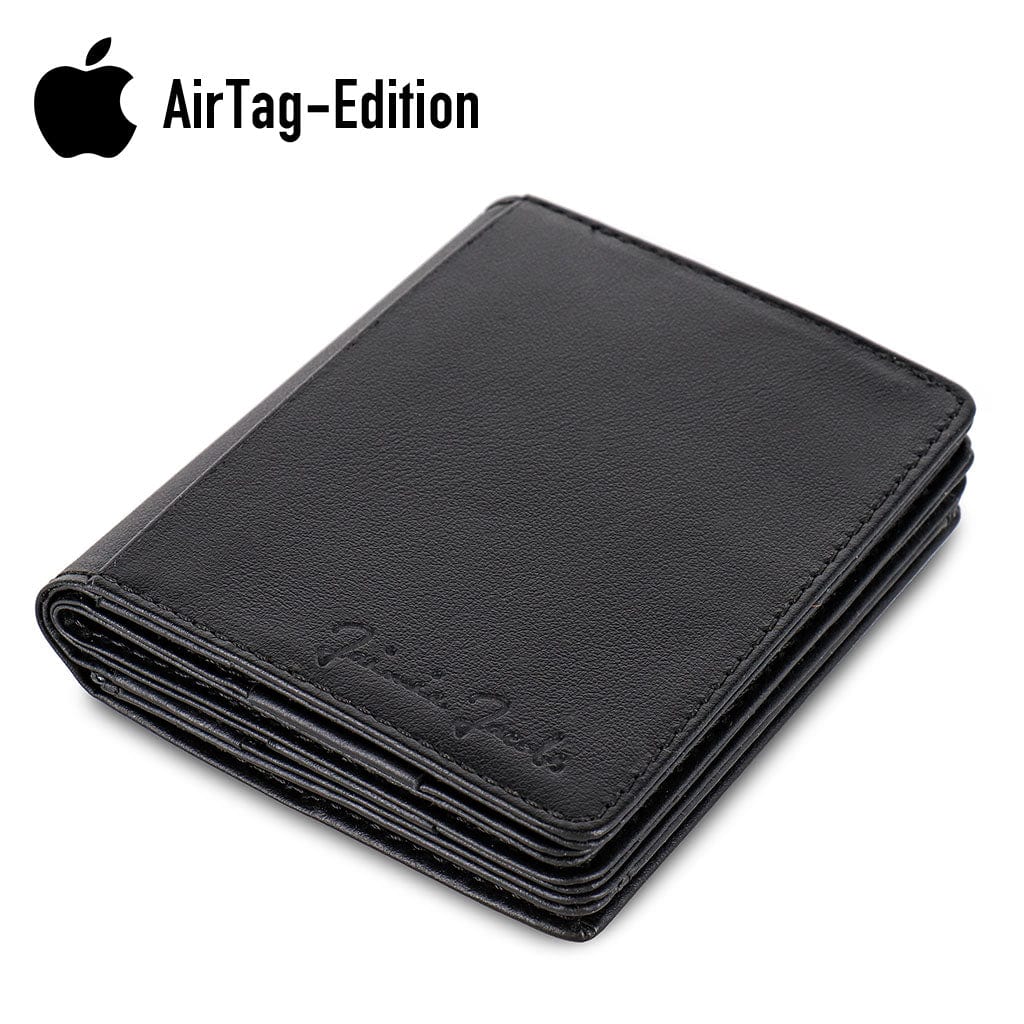 Jaimie Jacobs Geldbeutel Portemonnaie Black Flapstar AirTag-Edition Magic Wallet with coin pocket Flapstar AirTag-Edition with Coin Pocket Magic Wallet Leather