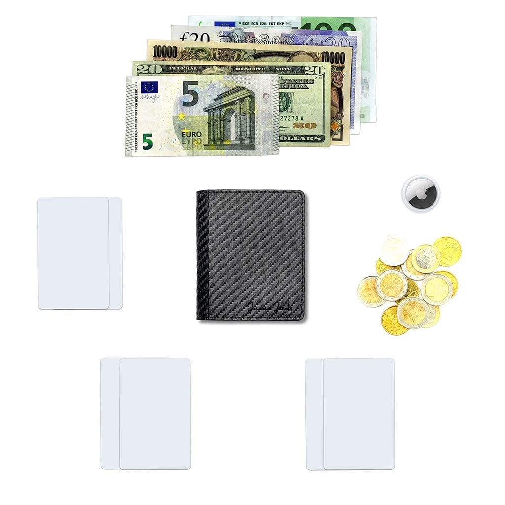 Jaimie Jacobs Geldbeutel Portemonnaie Flapstar AirTag-Edition Magic Wallet with coin pocket Flapstar AirTag-Edition with Coin Pocket Magic Wallet Leather