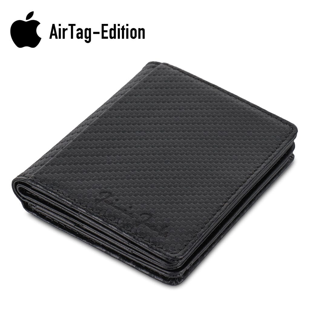Jaimie Jacobs Geldbeutel Portemonnaie Carbon Flapstar AirTag-Edition Magic Wallet with coin pocket Flapstar AirTag-Edition with Coin Pocket Magic Wallet Leather