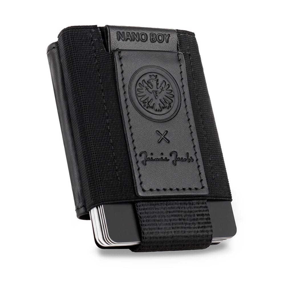 Jaimie Jacobs Geldbeutel Karten Portemonnaie Black Nano Boy Pocket Eintracht Frankfurt Edition - slim wallet with leather coin pocket Nano Boy Pocket Eintracht Frankfurt slim wallet