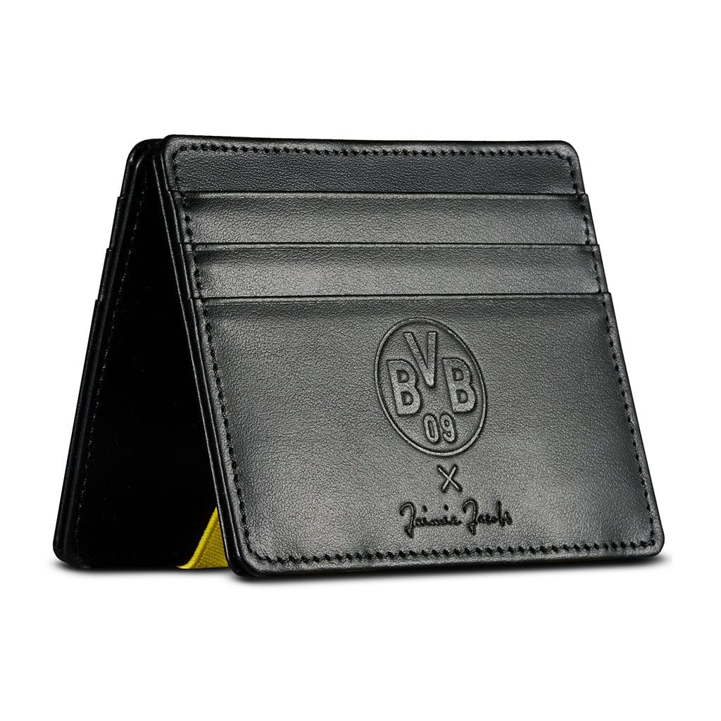 Jaimie Jacobs Geldbeutel Portemonnaie Black with Yellow Flap Boy Slim Borussia Dortmund Edition - Magic Wallet without Coin Pocket Flap Boy Slim Borussia Dortmund Edition Magic Wallet