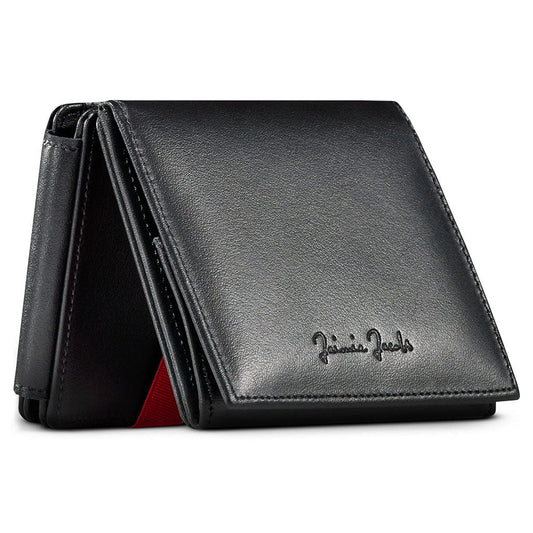 Jaimie Jacobs Geldbeutel Portemonnaie Black with Red Flap Boy XL - Magic Wallet with Coin Pocket Flap Boy XL - Magic Wallet with Coin Pocket 
