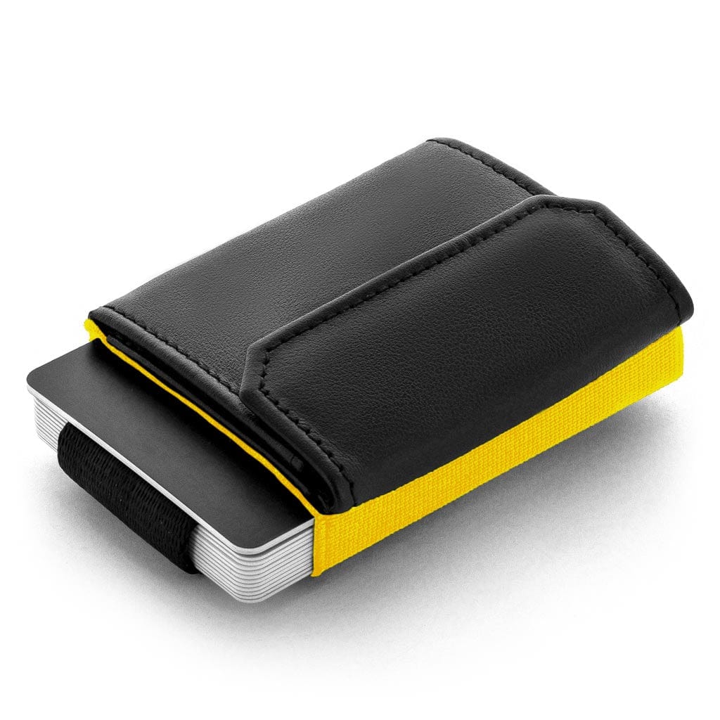 Jaimie Jacobs Geldbeutel Karten Portemonnaie Black with Yellow Nano Boy Pocket Borussia Dortmund Edition - slim wallet with leather coin pocket Nano Boy Pocket Borussia Dortmund slim wallet