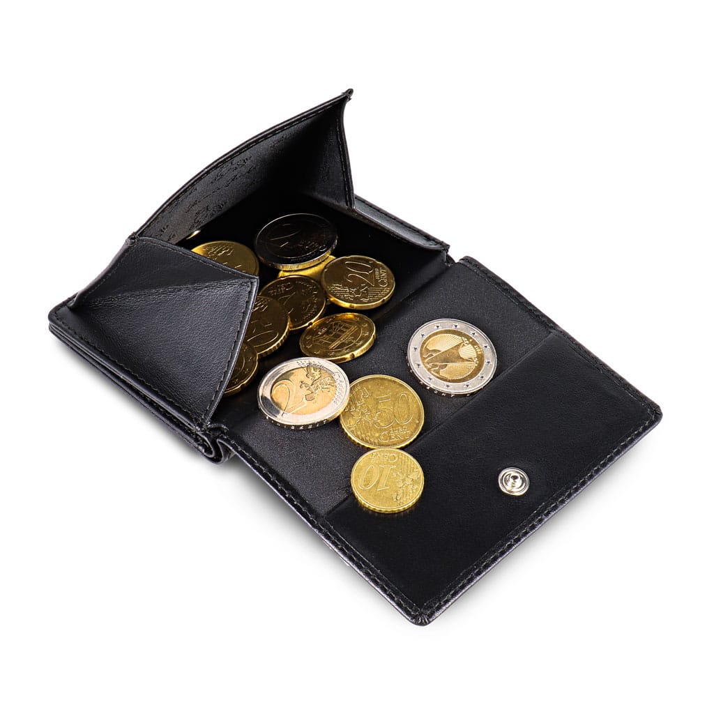 Jaimie Jacobs Geldbeutel Portemonnaie Perforated Leather Black Slimstar Limited Edition - slim wallet with large coin pocket Slimstar Limted Edition slim wallet with big coin pocket