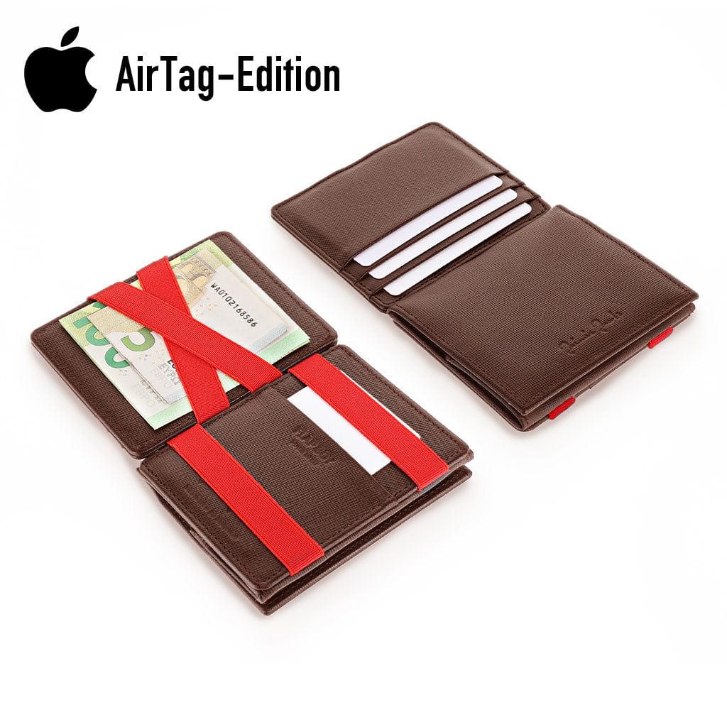 Portefeuille magique homme Flap Boy Edition AirTag avec pochette à monnaie  en cuir véritable